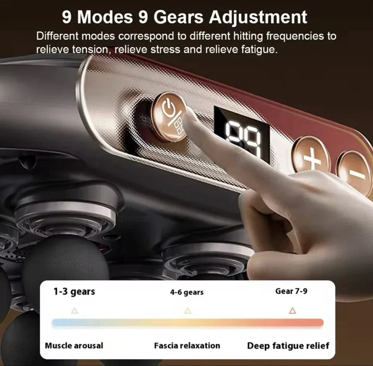 6-Head Fascia Muscle Massager Gun –  مسدس تدليك العضلات والأنسجة الضامة بستة رؤوس –